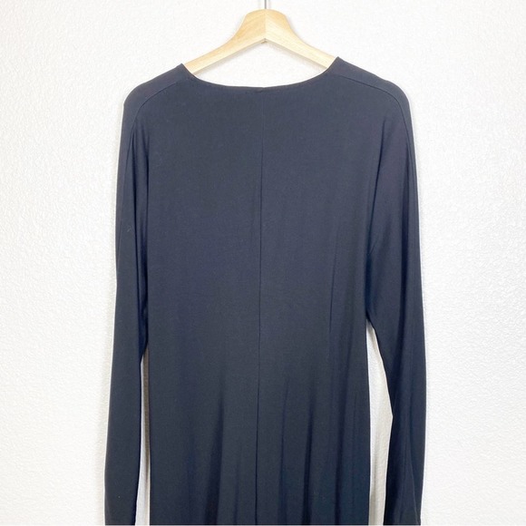 COS Women’s Black Long Sleeve Waist Wrap Midi Dress Size Large - Picture 8 of 11